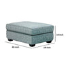 Berrie Ottoman | Teal Blue Polyester Cushioned Top | Black Wood | 40’’ BM333777