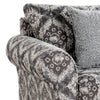 Berrie Accent Chair | 1 Throw Pillow | Geometric Gray White Polyester BM333778