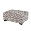 Berrie Ottoman | Geometric Gray White Polyester | Solid Wood | 40’’ BM333779