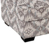 Berrie Ottoman | Geometric Gray White Polyester | Solid Wood | 40’’ BM333779
