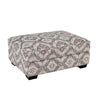 Berrie Ottoman | Geometric Gray White Polyester | Solid Wood | 40"