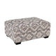 Berrie Ottoman | Geometric Gray White Polyester | Solid Wood | 40"