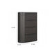 Sheim Tall Dresser Chest Modern Fluted Reeded Black Solid Acacia Wood BM333780