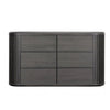 Sheim Wide Dresser | Modern Fluted Reeded Black Solid Acacia Wood BM333781