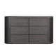 Sheim Wide Dresser | Modern Fluted Reeded Black Solid Acacia Wood BM333781