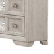 Diaz Wide Dresser | 6 Drawers | Sunburst Metal Design Light Gray Wood BM333783