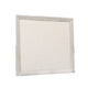 Diaz Dresser Mirror with Beveled Design | Light Gray Wood Frame 38x44