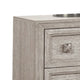 Diaz Nightstand with 2 Drawers | Sunburst Design | Light Gray Wood BM333785