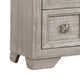 Diaz Nightstand with 2 Drawers | Sunburst Design | Light Gray Wood BM333785