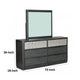 Zoko Wide Dresser with 5 Drawers | Textured Metal Accents | Ash Gray BM333787