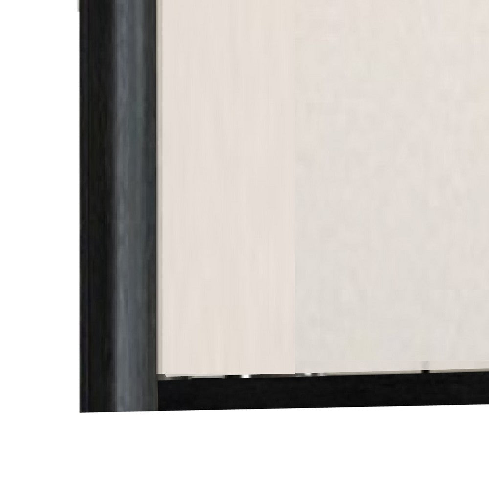 Zoko Dresser Mirror with Beveled Design | Ash Gray Solid Wood 38x42 BM333788