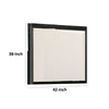 Zoko Dresser Mirror with Beveled Design | Ash Gray Solid Wood 38x42 BM333788