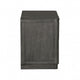 Zoko Nightstand Table with 2 USB Ports | Metal Accents | Ash Gray Wood