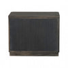 Zoko Nightstand Table with 2 USB Ports | Metal Accents | Ash Gray Wood
