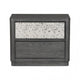 Zoko Nightstand | 2 Drawers | USB Ports | Metal Accents Ash Gray Wood