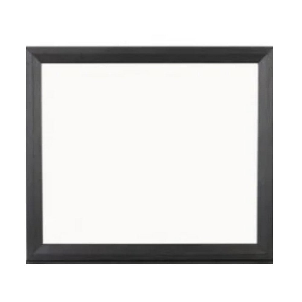 Kaira Dresser Mirror with Espresso Brown Solid Wood Frame | 36x42 BM333793