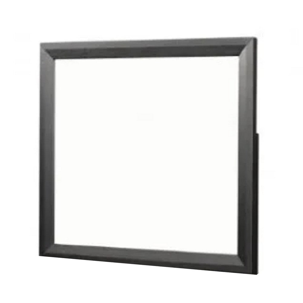 Kaira Dresser Mirror with Espresso Brown Solid Wood Frame | 36x42 BM333793