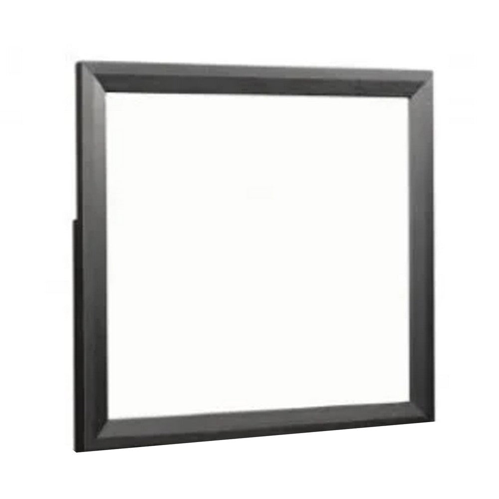 Kaira Dresser Mirror with Espresso Brown Solid Wood Frame | 36x42