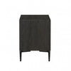Kaira Nightstand | 2 USB Ports | Textured Metal Accents Espresso Brown BM333794