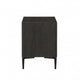 Kaira Nightstand | 2 USB Ports | Textured Metal Accents Espresso Brown BM333794