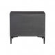 Kaira Nightstand | 2 USB Ports | Textured Metal Accents Espresso Brown BM333794