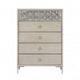 Kaira Tall Dresser Chest | 5 Drawers Metal Accents| Natural Oak Brown BM333795