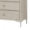 Kaira Tall Dresser Chest | 5 Drawers Metal Accents| Natural Oak Brown BM333795