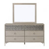 Kaira 66’’ Dresser | 6 Drawers and Textured Metal | Natural Oak Brown BM333796