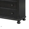 Ginie Tall Dresser Chest | 5 Drawers and Farmhouse Legs | Black Brown BM333799