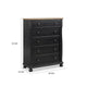 Ginie Tall Dresser Chest | 5 Drawers and Farmhouse Legs | Black Brown BM333799