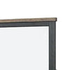 Ginie Mirror with Farmhouse Accents | Black and Oak Brown Wood 38x42 BM333801