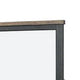 Ginie Mirror with Farmhouse Accents | Black and Oak Brown Wood 38x42 BM333801