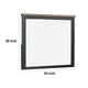 Ginie Mirror with Farmhouse Accents | Black and Oak Brown Wood 38x42 BM333801