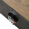 Ginie Nightstand with 2 USB Ports | 3 Drawers | Black Rustic Oak Brown BM333803
