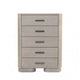 Celly Tall Dresser Chest | 5 Drawers | Round Edges | White Oak Wood BM333804