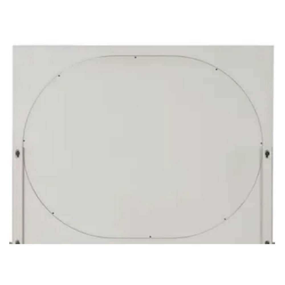 Celly Mirror | Round Beveled Edges | White Oak Solid Rubberwood 36x46 BM333806