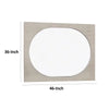 Celly Mirror | Round Beveled Edges | White Oak Solid Rubberwood 36x46 BM333806