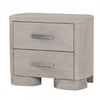 Celly Nightstand with USB Ports and 2 Drawers | Modern White Oak Wood BM333807