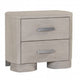 Celly Nightstand with USB Ports and 2 Drawers | Modern White Oak Wood