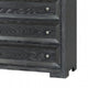 Kizie Tall Dresser Chest | 5 Drawer | Weathered Black Solid Rubberwood BM333808