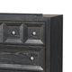 Kizie Wide Dresser | 6 Drawers | Weathered Black Solid Wood | 62’’ BM333809