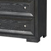 Kizie Wide Dresser | 6 Drawers | Weathered Black Solid Wood | 62’’ BM333809