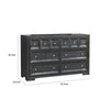 Kizie Wide Dresser | 6 Drawers | Weathered Black Solid Wood | 62’’ BM333809