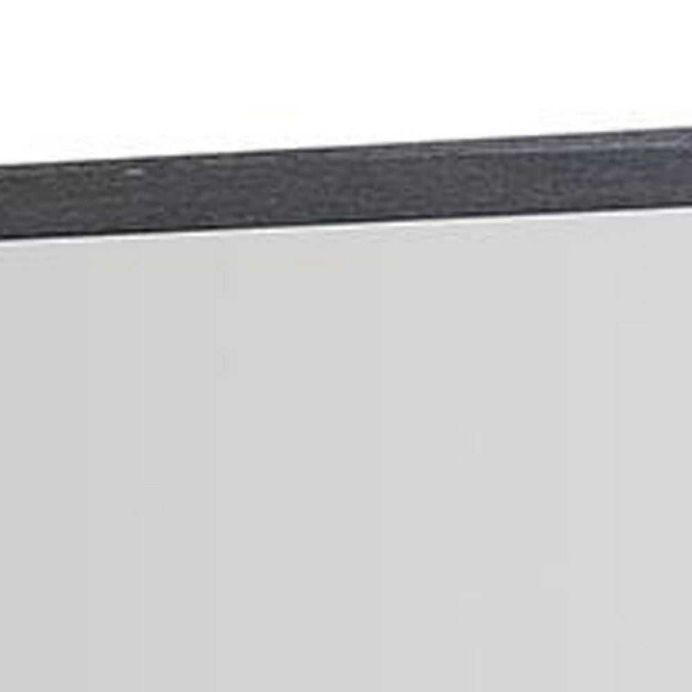 Kizie Dresser Mirror | Classic Weathered Black Solid Rubberwood 42’’ BM333810