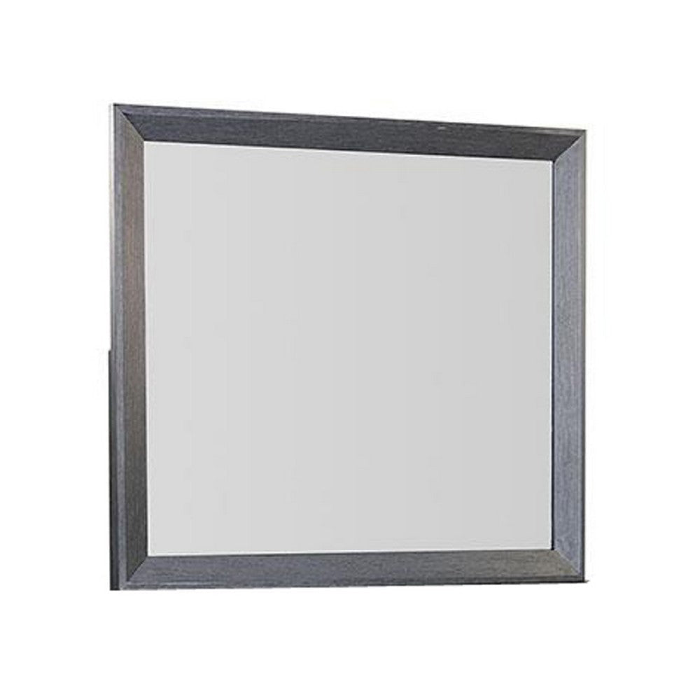 Kizie Dresser Mirror | Classic Weathered Black Solid Rubberwood 42"