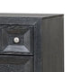 Kizie Nightstand | 3 Drawers | USB A-C | Weathered Black Wood | 28’’ BM333811