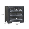 Kizie Nightstand | 3 Drawers | USB A-C | Weathered Black Wood | 28"