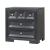 Kizie Oversized Nightstand | USB A-C | 3 Drawer | 38’’ Weathered Black BM333812