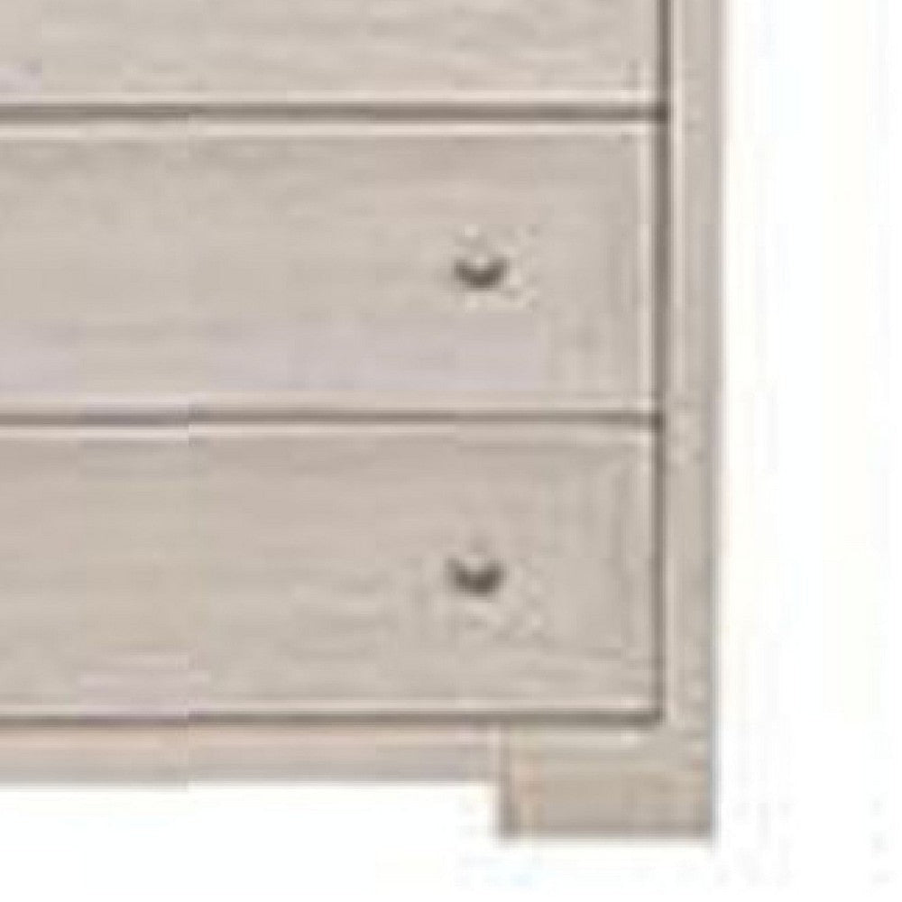Kizie Tall Dresser Chest | 5 Drawers | Bronze | Beige Solid Wood | 38’’ BM333813