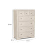 Kizie Tall Dresser Chest | 5 Drawers | Bronze | Beige Solid Wood | 38’’ BM333813